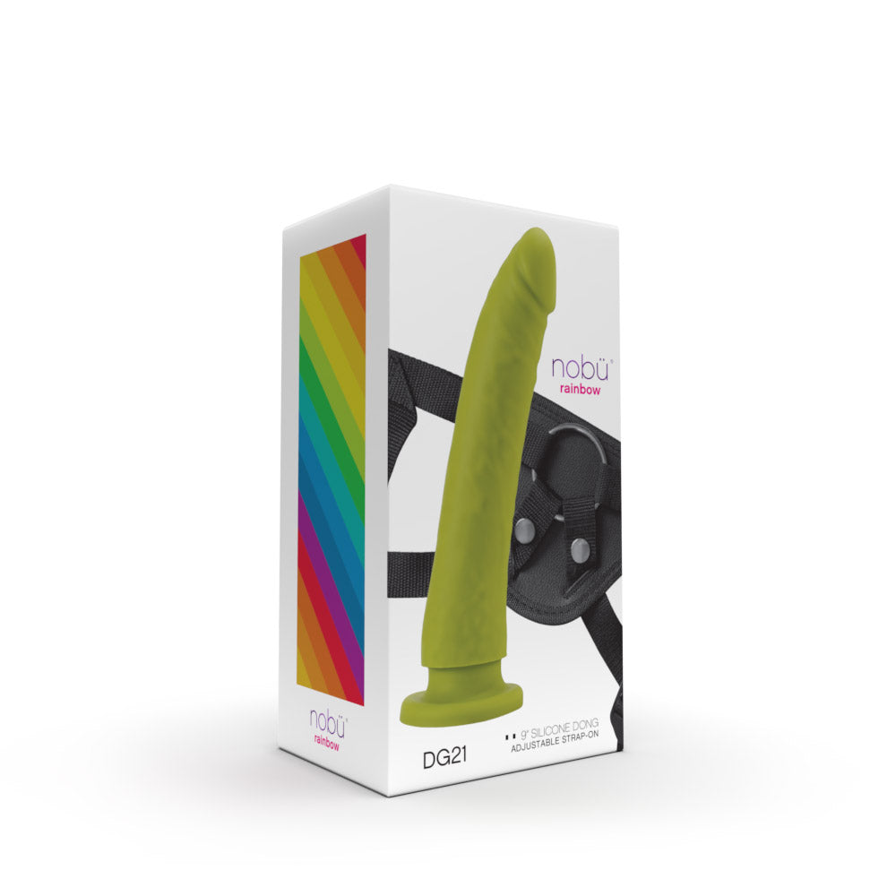 Silicone Dildo & Strap-On Harness – Nobü Rainbow DG21 Turtle Green