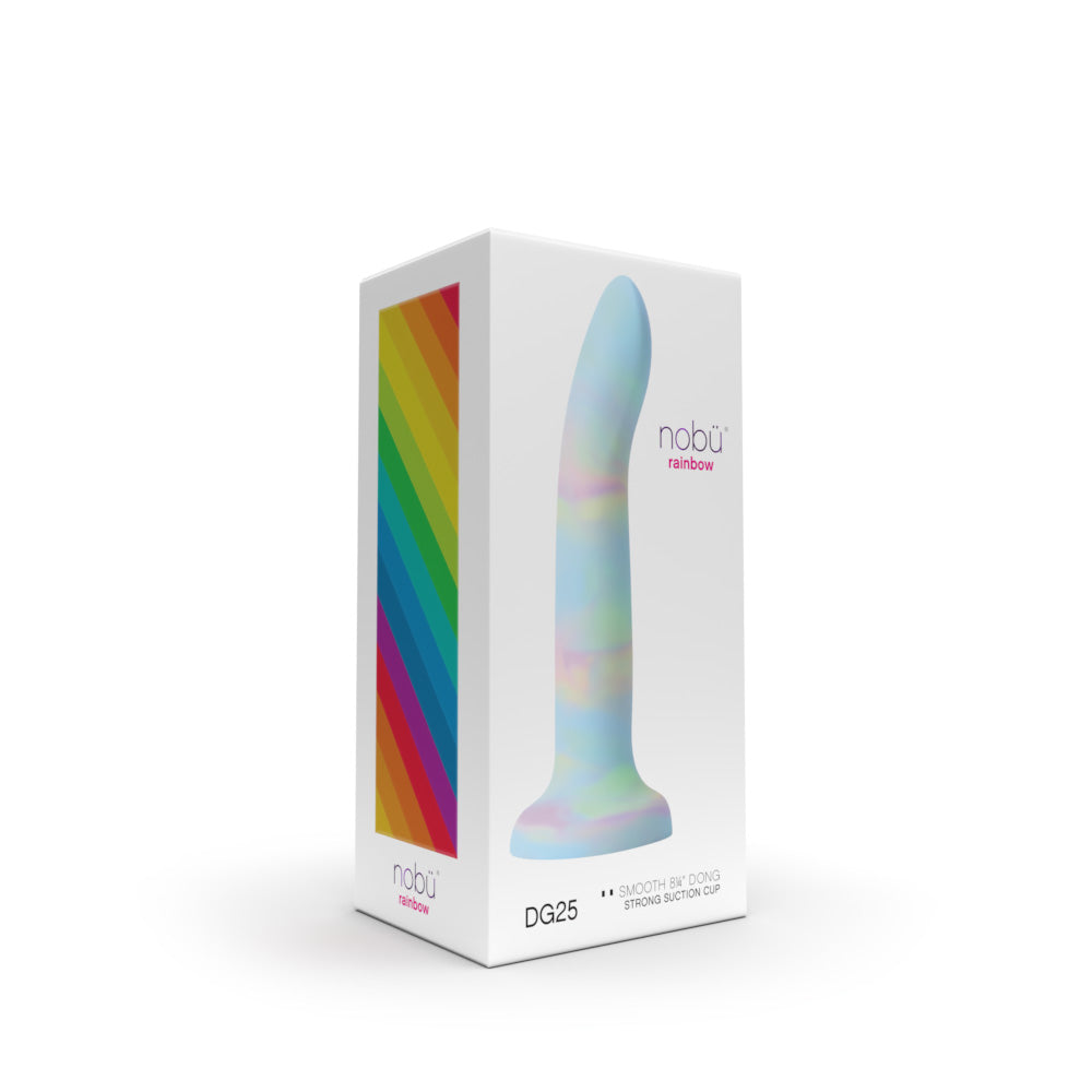 Large Silicone Dildo with Suction Cup – Nobü Rainbow DG25 Blue Tie-Dye