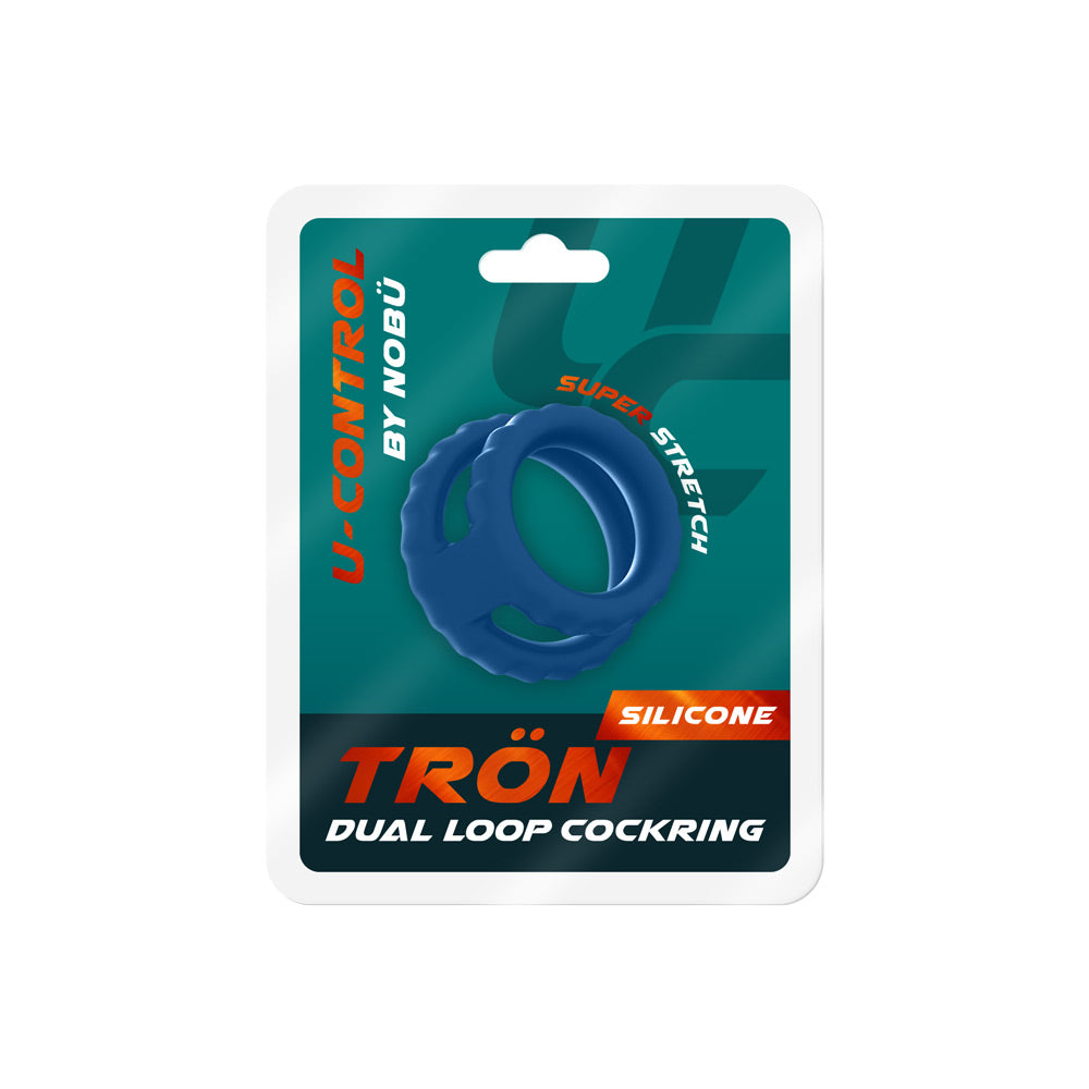 Dual Loop Cock Ring – Nobü U-Control Tron Blue