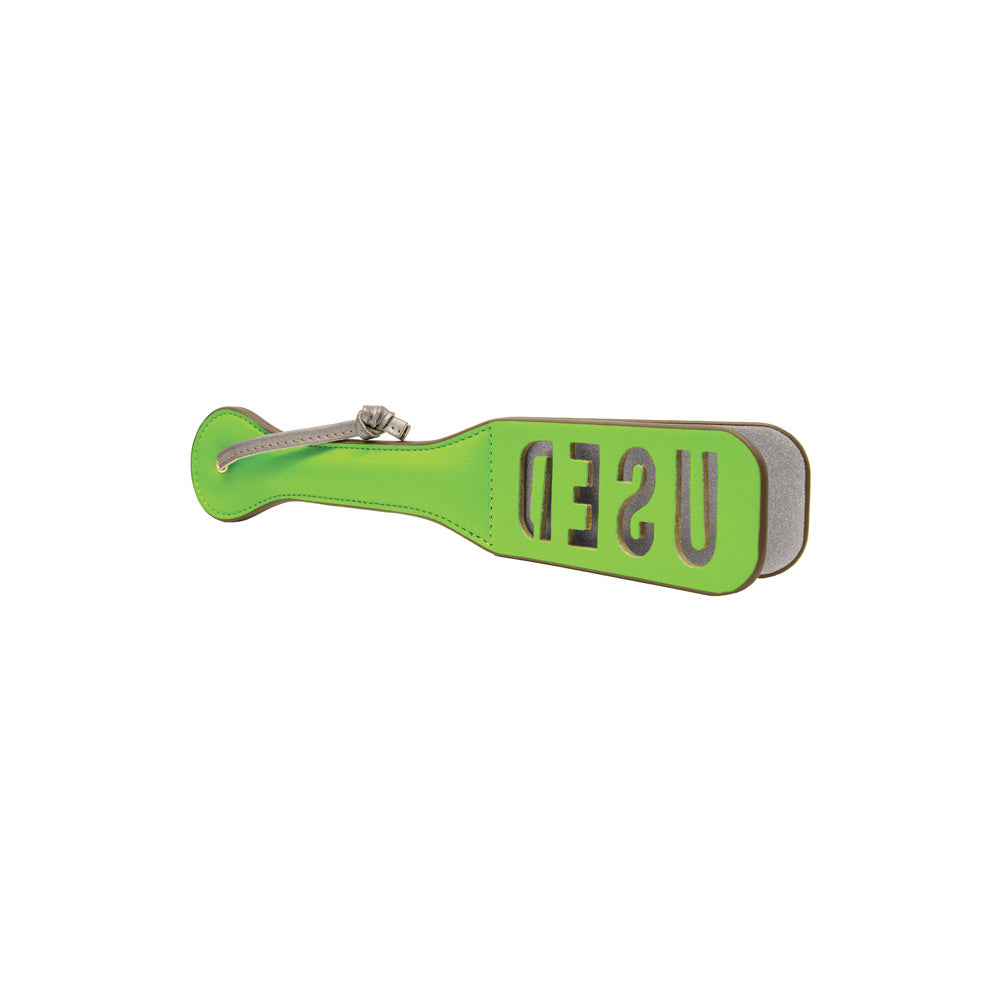 Imprint Impact Paddle – USED – Nobü Fetish Green/Silver