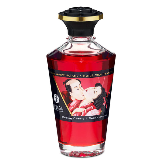 Warming Massage Oil – Shunga Blazing Cherry 3.5 oz