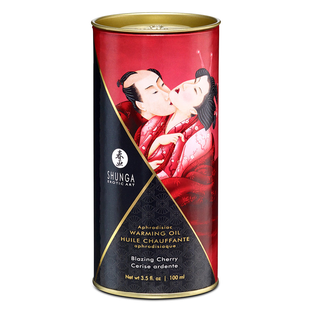 Warming Massage Oil – Shunga Blazing Cherry 3.5 oz
