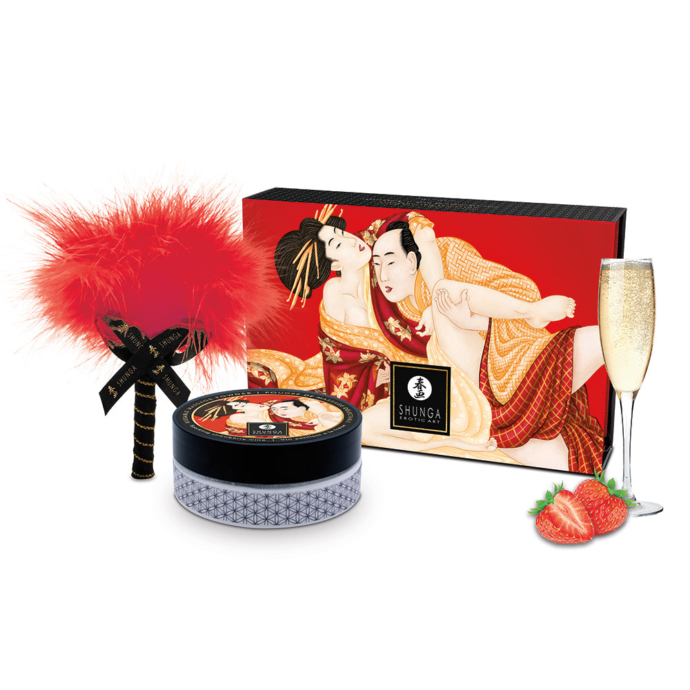 Body Powder – Shunga Sweet Snow Strawberry Champagne 2.65 oz