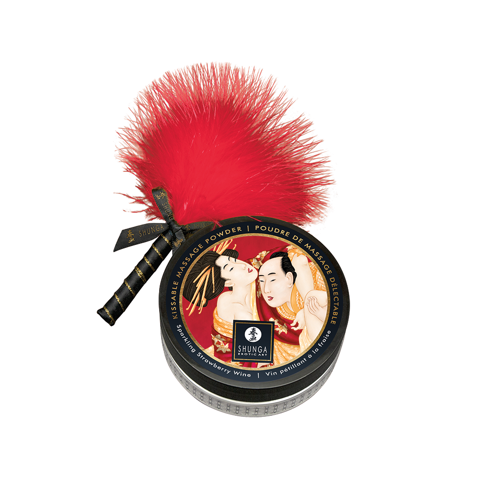 Body Powder – Shunga Sweet Snow Strawberry Champagne 2.65 oz