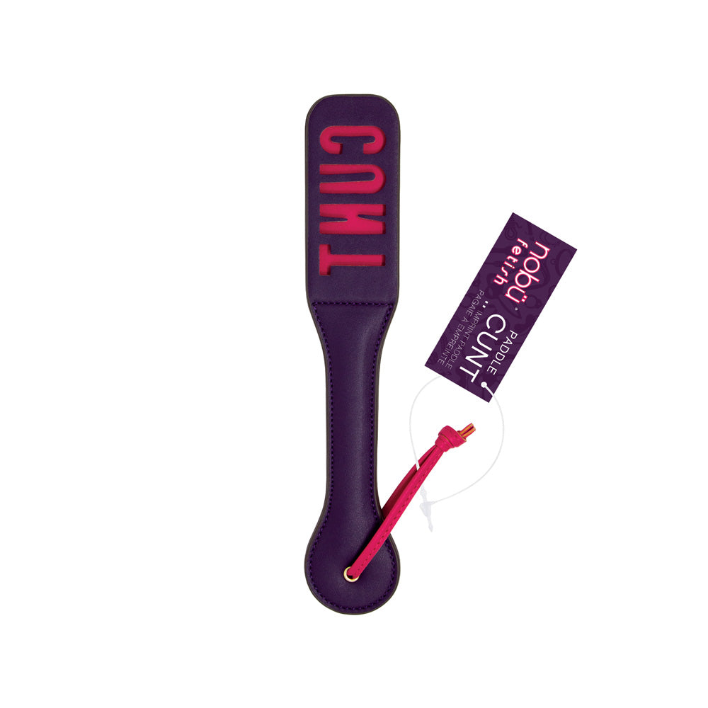 Imprint Impact Paddle – CUNT – Nobü Fetish Purple/Pink