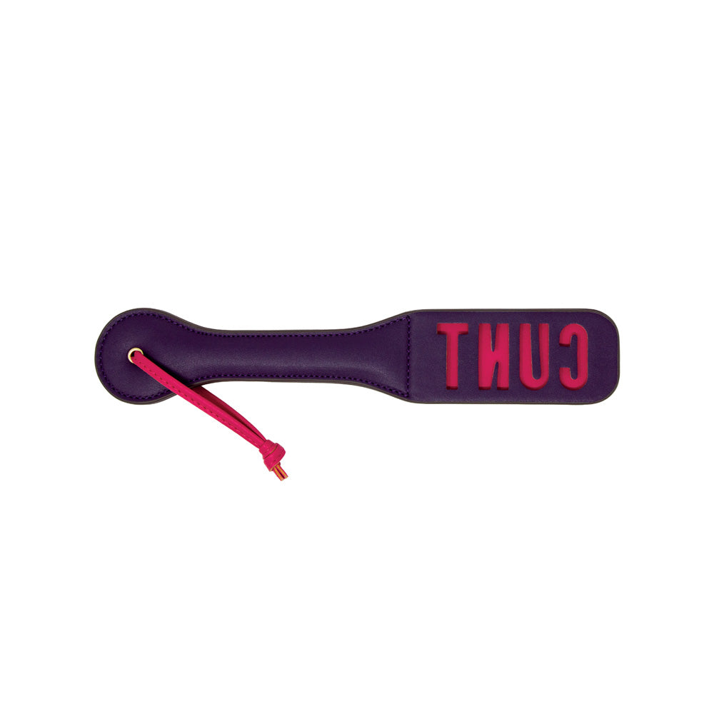 Imprint Impact Paddle – CUNT – Nobü Fetish Purple/Pink