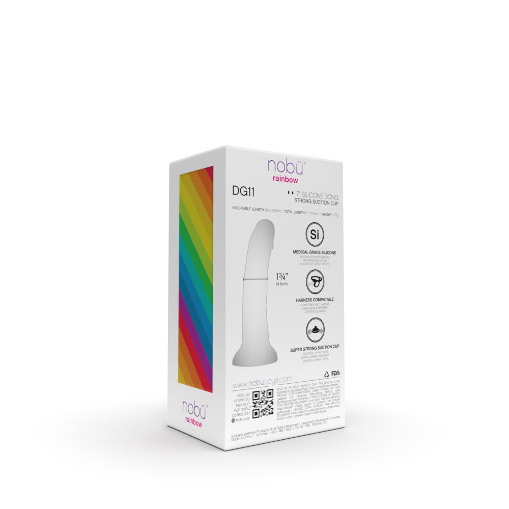 Silicone Dong with Suction Cup – Nobü Rainbow DG11