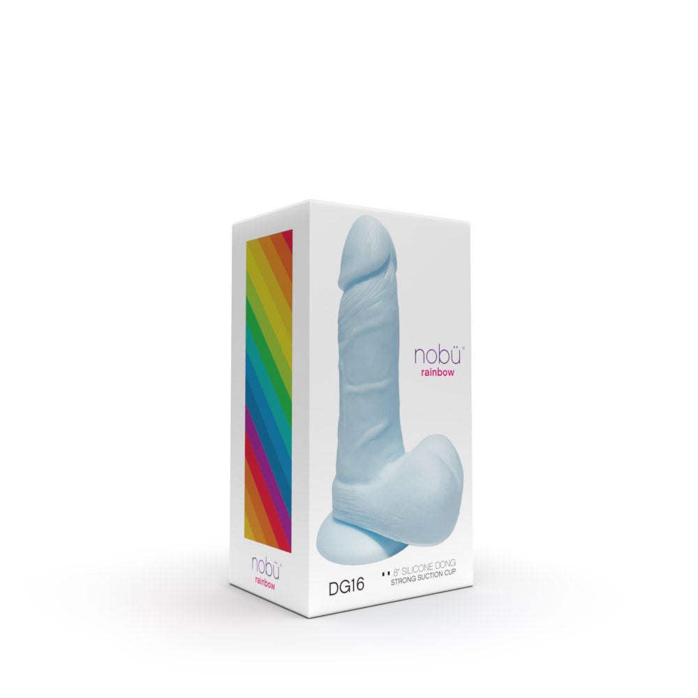 Silicone Dildo with Suction Cup – Nobü Rainbow DG16 Pastel Blue