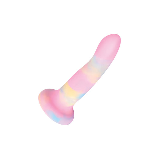 Medium Silicone Dildo with Suction Cup – Nobü Rainbow DG24 Pink Tie-Dye