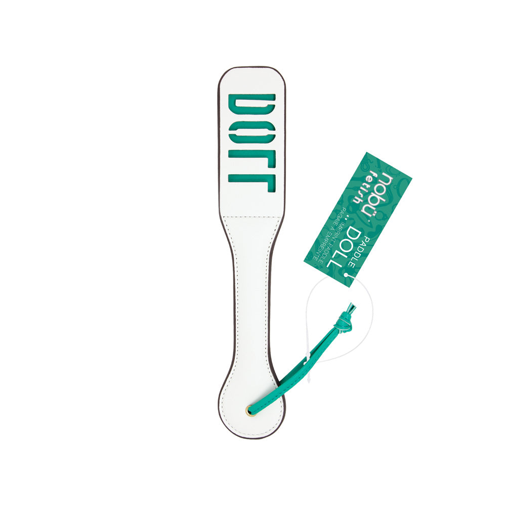 Imprint Impact Paddle – DOLL – Nobü Fetish White/Teal