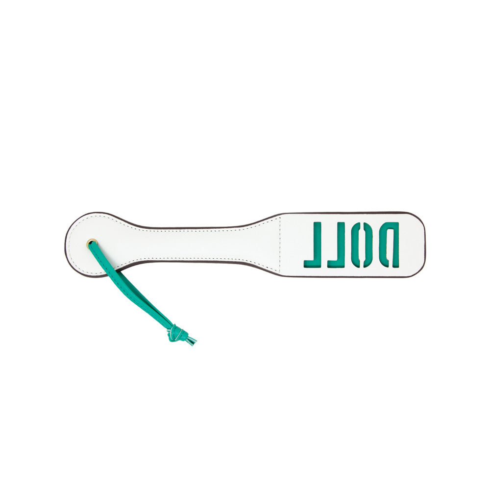 Imprint Impact Paddle – DOLL – Nobü Fetish White/Teal