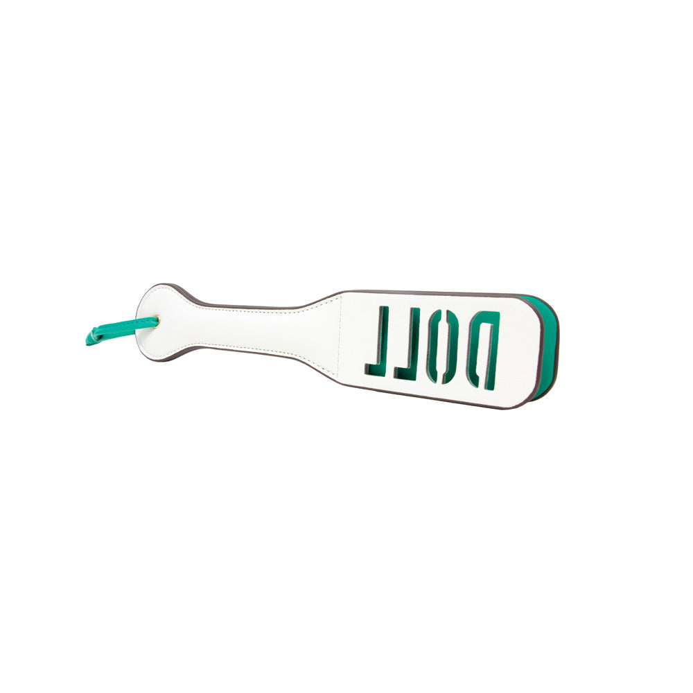 Imprint Impact Paddle – DOLL – Nobü Fetish White/Teal