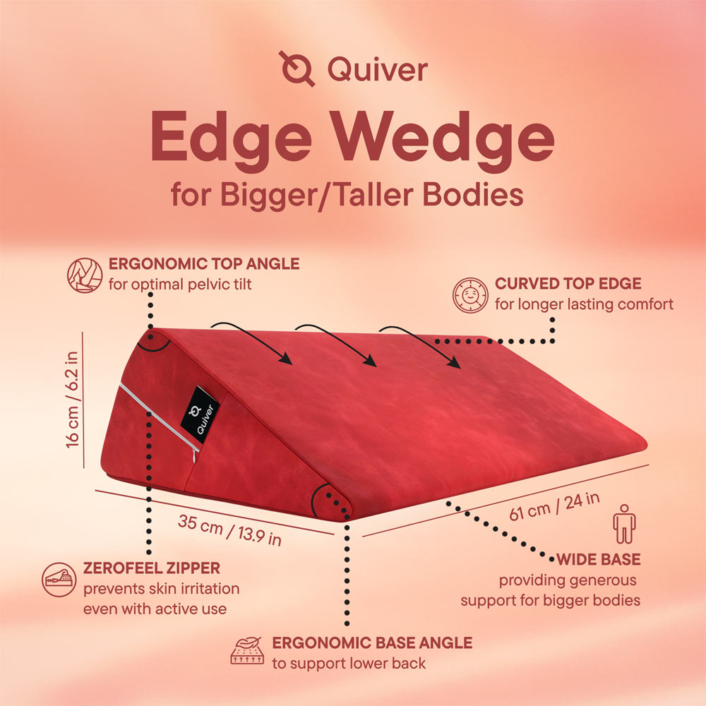 Positioning pillow – Quiver Edge Wedge Vegan Leather Cherry