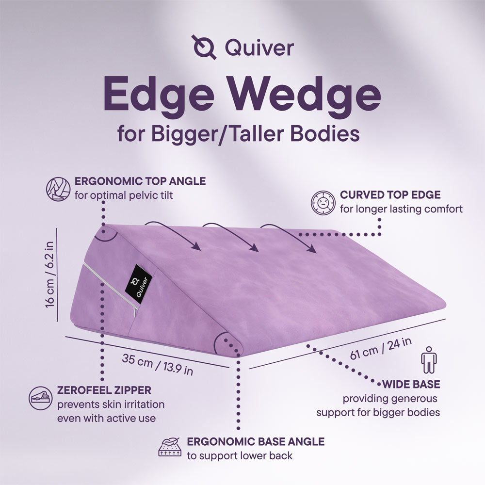 Positioning pillow – Quiver Edge Wedge Vegan Leather Lavender