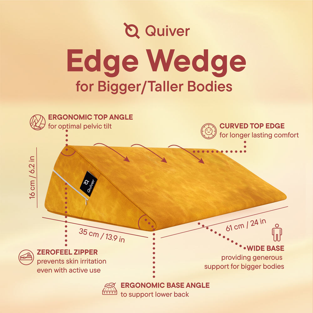Positioning pillow – Quiver Edge Wedge Vegan Leather Mango