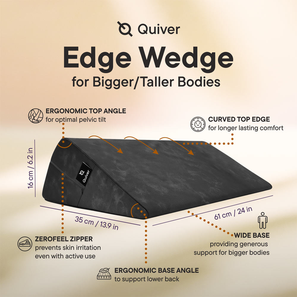 Positioning pillow – Quiver Edge Wedge Vegan Leather Midnight