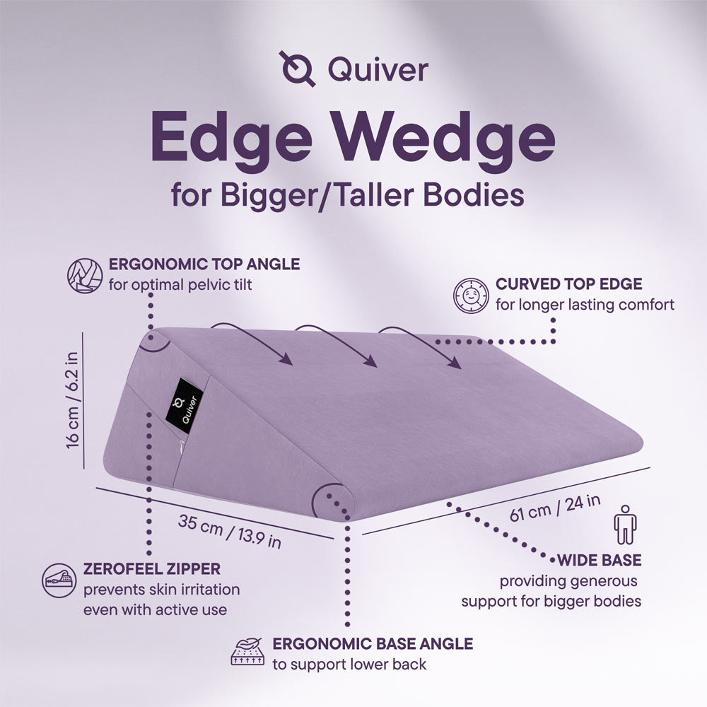 Positioning Pillow – Quiver Edge Wedge Velvet Lavender