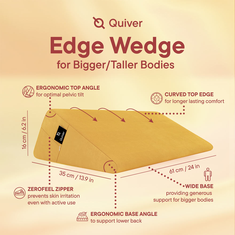 Positioning Pillow – Quiver Edge Wedge Velvet Mango