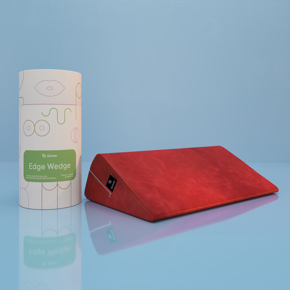 Positioning pillow – Quiver Edge Wedge Vegan Leather Cherry