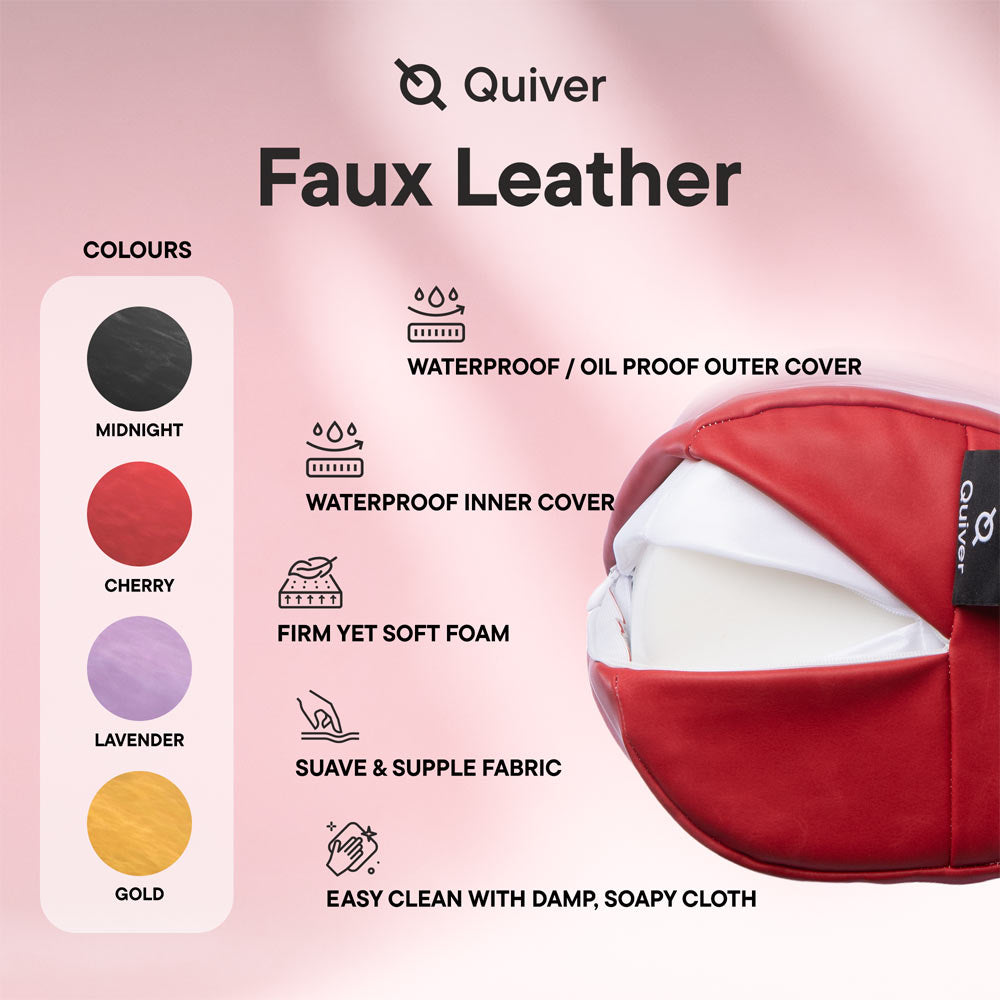Positioning pillow – Quiver Edge Wedge Vegan Leather Lavender