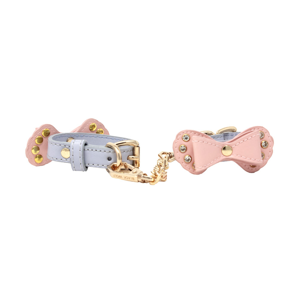 Bow & Rhinestone Handcuffs – Nobü Fetish HC12 Pink & Blue