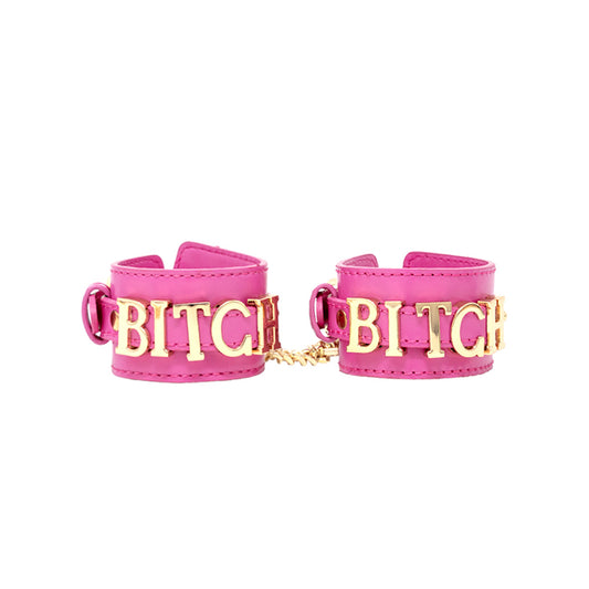 Adjustable Handcuffs – BITCH – Nobü Fetish HC9