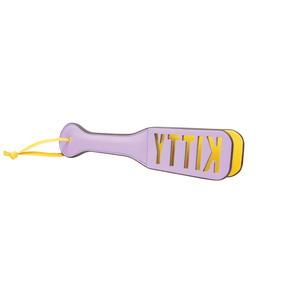 Imprint Impact Paddle – KITTY – Nobü Fetish Purple/Yellow