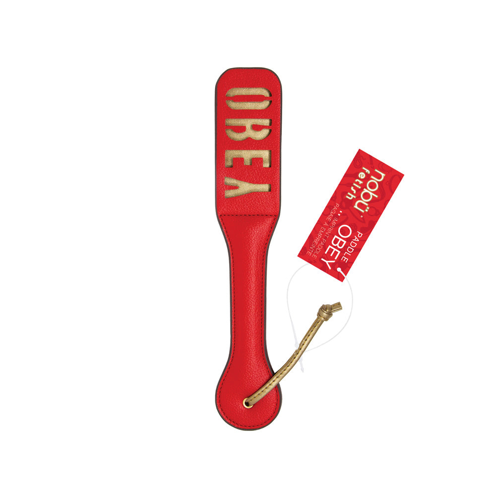 Imprint Impact Paddle – OBEY – Nobü Fetish Red/Gold