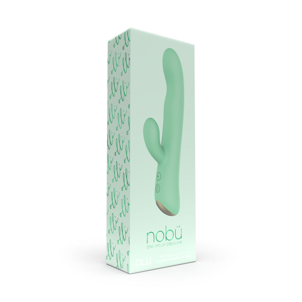 Dual Vibrator with Rotating Tip – Nobü Essentials Olli Green