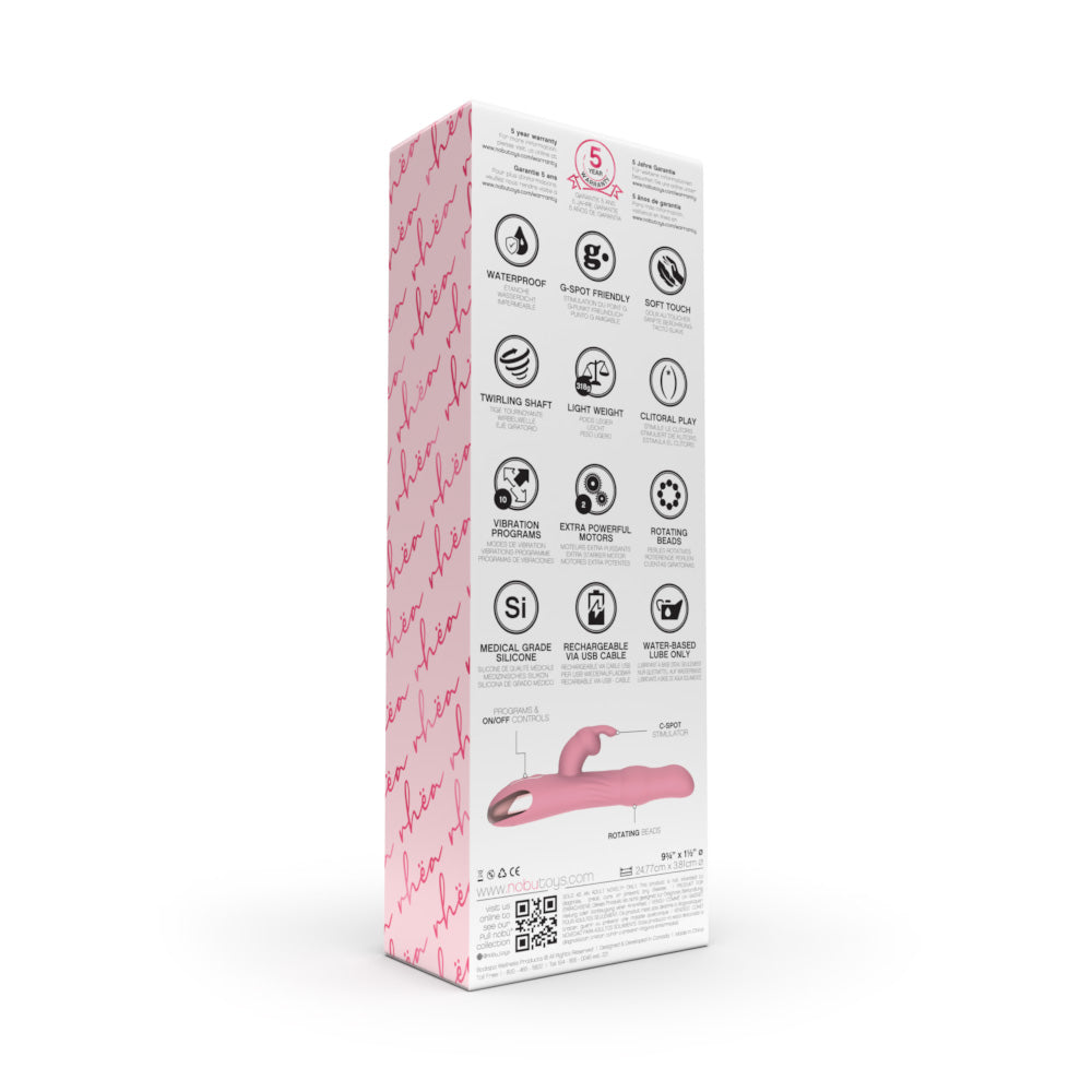 Dual Rabbit Vibrator – Nobü Essentials Rhëa Pink Rechargeable