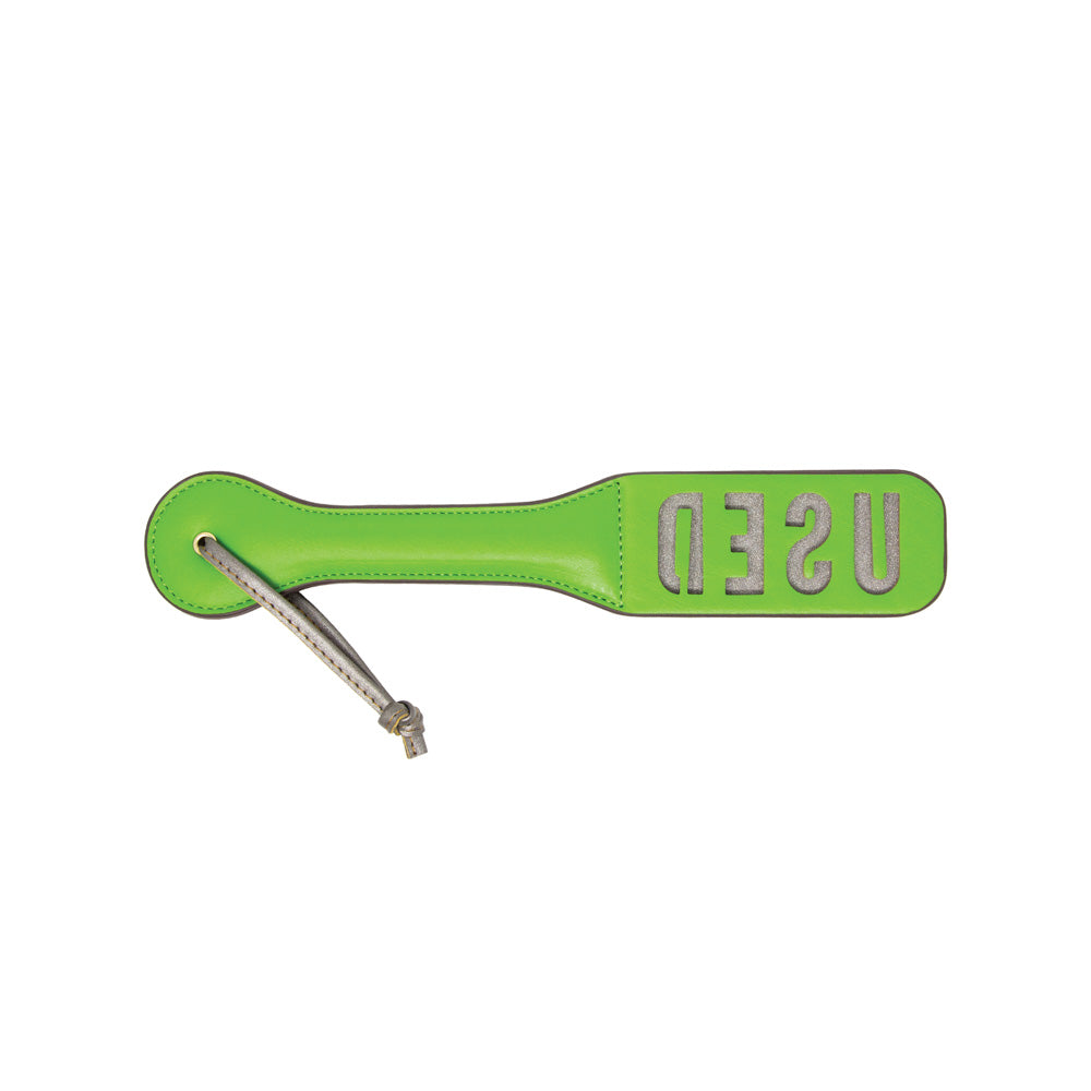 Imprint Impact Paddle – USED – Nobü Fetish Green/Silver